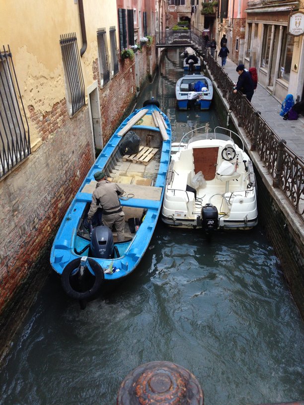 Boat in a small canal