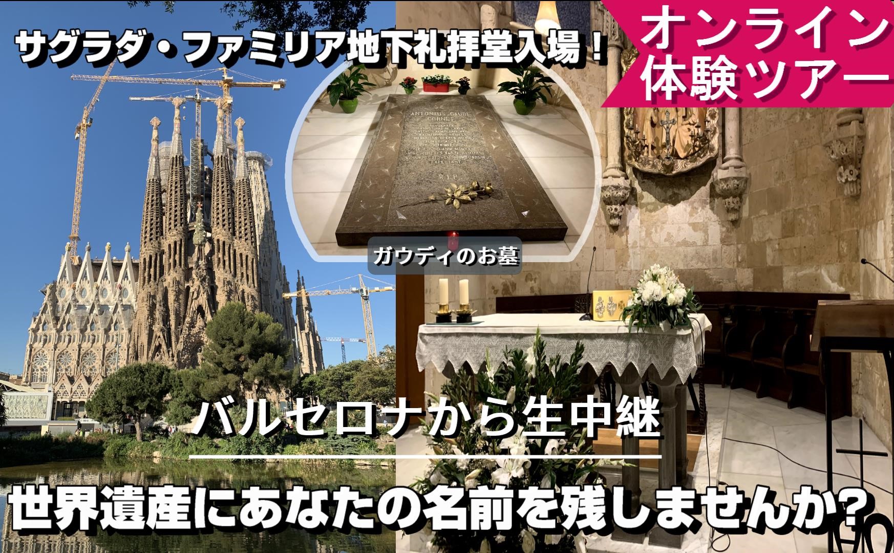オンライン体験ツアー 世界遺産にあなたの名前を残しませんか サグラダ ファミリア地下礼拝堂 オルガン修復 応援プロジェクト バルセロナの観光 現地オプショナルツアー予約なら みゅう