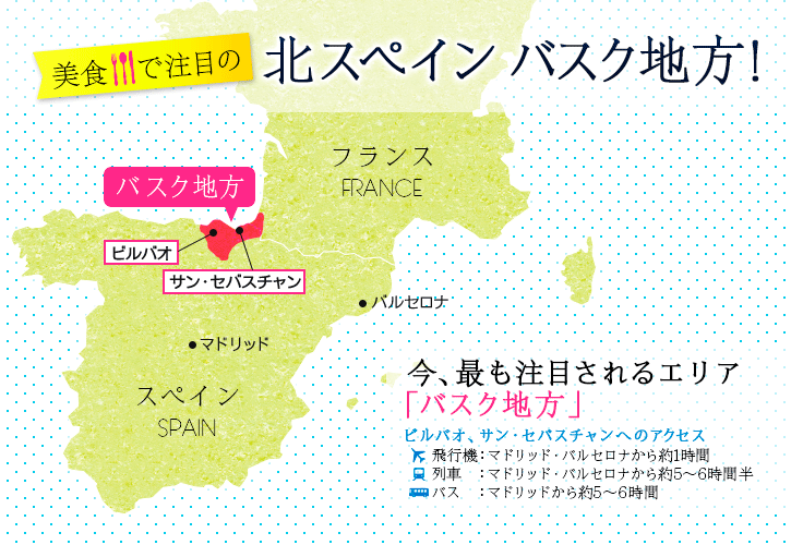 美食で注目のサン セバスチャン ビルバオ バスク地方の観光ツアー レストラン予約 現地オプショナルツアーの みゅう